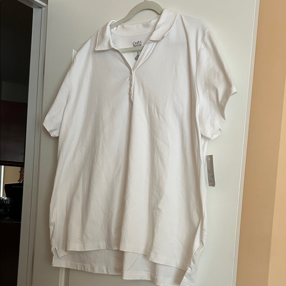 Croft & Barrow Classic White Polo Shirt